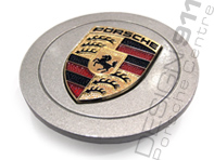 Wheel Cap with gold crest - Metal Centre Cap for Porsche